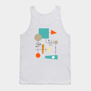 Colorful Flowchart Mid Century Geometric Tank Top